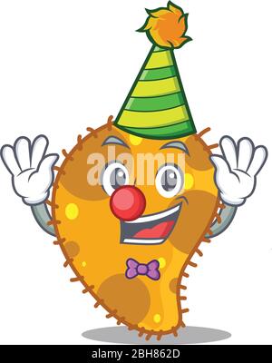 Cartoon Charakter Design Konzept der niedlichen Clown pseudomonas Stock Vektor