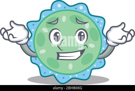 Ein Bild von grinsenden pseudomonas aeruginosa Cartoon Design-Konzept Stock Vektor