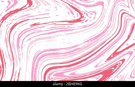 Schattierungen von rosa und weißem Hintergrund mit wirbelnden Marmor-Effekt Muster mit Verflüssigen. Vektor hat Kopierraum mit Platz für Text und Bilder. Stock Vektor