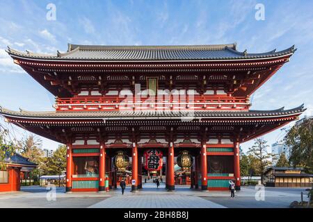 Japan, Honshu, Tokyo, Asakusa, Sensoji-tempel, Hozomon Gate Stockfoto