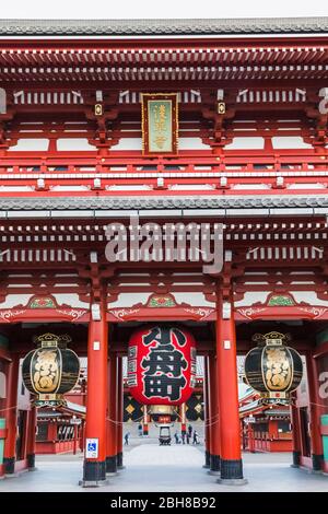 Japan, Honshu, Tokyo, Asakusa, Sensoji-tempel, Hozomon Gate Stockfoto