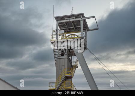 Turm der Salzschachtmine Wieliczka in der Nähe von polnischen Krakau Stockfoto