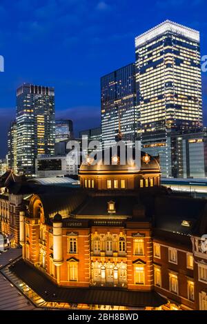 Honshu, Tokio, Marunouchi, Japan, Tokyo Station Stockfoto