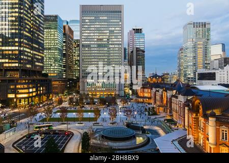 Honshu, Tokio, Marunouchi, Japan, Tokyo Station Stockfoto