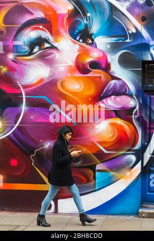 England, London, Shoreditch, Street Art Stockfoto