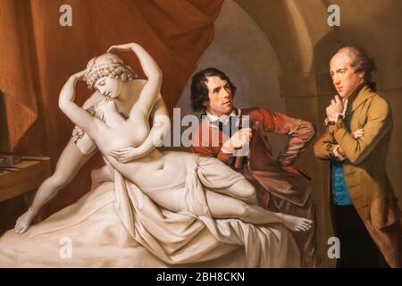 Malerei des italienischen Bildhauers Antonio Canova in seinem Studio von Hugh Douglas Hamilton vom 1790 Stockfoto