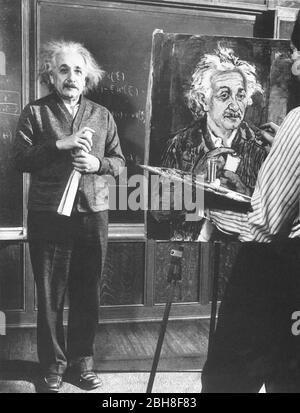Berühmt ist der in Deutschland geborene theoretische Physiker Albert Einstein Stockfoto