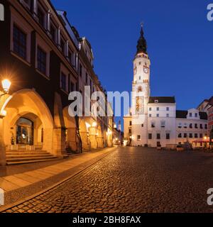 Altes Rathaus am Untermarkt, Görlitz, Sachsen, Deutschland Stockfoto
