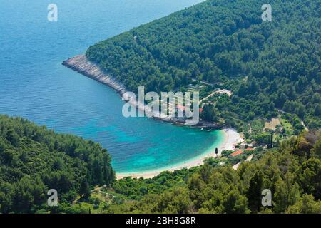 Strand Pupnatska Luka, Insel Korcula, Adriaküste Kroatien, Dalmatien, Kroatien Stockfoto