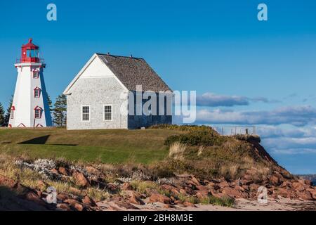 Kanada, Prince Edward Island, Panmure Island, Panmure Head Lighthouse Stockfoto