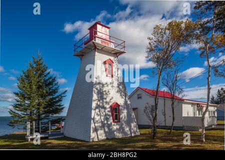 Kanada, New Brunswick, Northumberland Strait, Bouctouche, Dixon Point Lighthouse Stockfoto