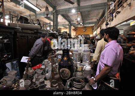 Das Russell Exchange Auktionshaus in Kolkata, Westbengalen, Indien Stockfoto