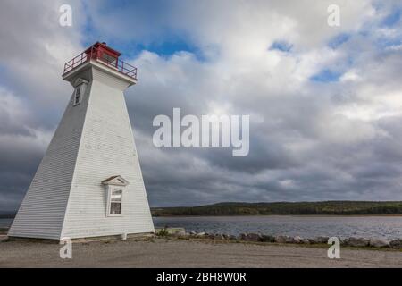 Kanada, Nova Scotia, Mabou, Mabou Hafen Leuchtturm Stockfoto