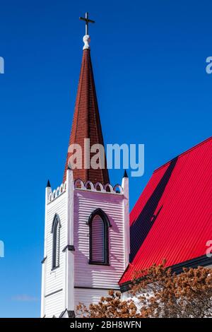 Kanada, New Brunswick, Saint John River Valley, Gagetown, St John anglikanische Kirche, b. 1880 Stockfoto