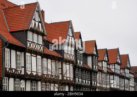 Deutschland, Niedersachsen, Wolfenbüttel, Altstadt, Fachwerkhäuser, Dachgauben, Detail Stockfoto