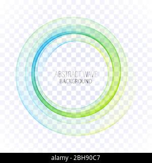 Abstrakt blau, grün Wirbel Kreis hellen Hintergrund. Vektor-Illustration für Sie modernes Design. Runder Rahmen oder Banner Stock Vektor