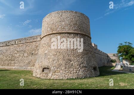 Italien, Mezzogiorno, Apulien / Apulien, Provinz Foggia, Manfredonia, Castello Svevo Angioino Stockfoto