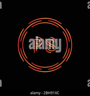 Initial PS Logo Design Vector Template. PS Schreiben Logo Design Stock Vektor