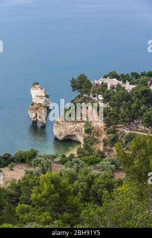 Italien, Mezzogiorno, Apulien / Apulien, Provinz Foggia, Gargano, Vieste, Baia delle Zagare Stockfoto