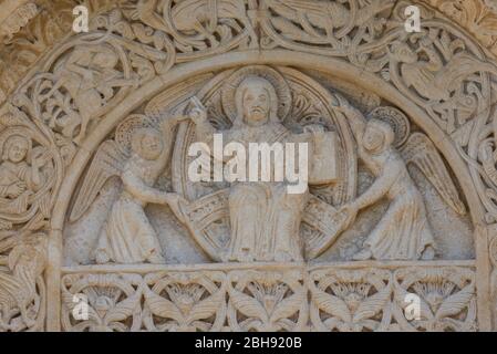 Italien, Mezzogiorno, Apulien / Apulien, Provinz Foggia, Manfredonia, San Leonardo di Siponto, Abbazia di San Leonardo in Lama Volara Stockfoto