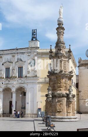 Italien, Mezzogiorno, Apulien / Apulien, Halbinsel Salento, Nardò, Piazza Salandra Stockfoto