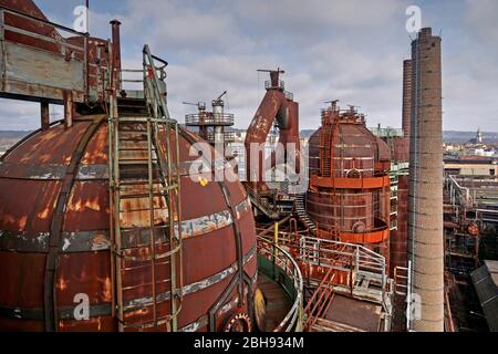 Hochöfen, UNESCO-Weltkulturerbe Völklinger Hütte, Völklingen, Saarland, Deutschland Stockfoto