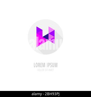 Vector Lila modernes Logo. Abstrakt gefärbtes Firmenlogo Stock Vektor