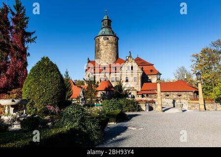 Europa, Polen, Niederschlesien, Schloss Czocha / Tzschocha Stockfoto