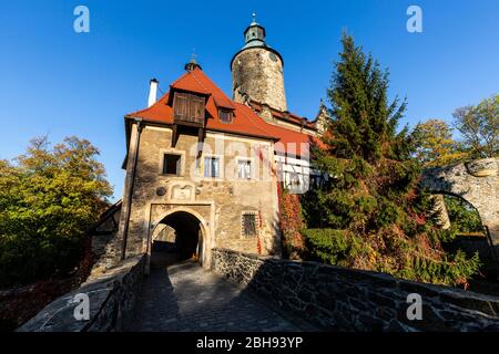 Europa, Polen, Niederschlesien, Schloss Czocha / Tzschocha Stockfoto