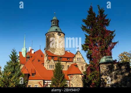 Europa, Polen, Niederschlesien, Schloss Czocha / Tzschocha Stockfoto