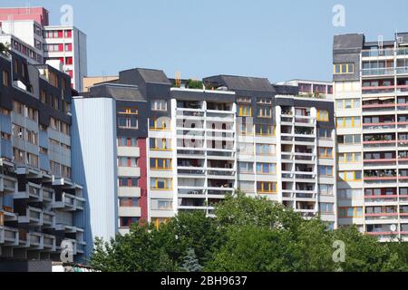 Wolkenkratzer im Zentrum. Bezirk Linden-Mitte, Hannover, Niedersachsen, Deutschland, Europa Stockfoto