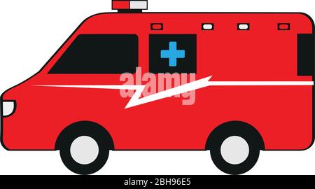 Aufkleber eines Krankenwagen-Symbols Stock Vektor
