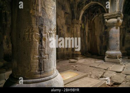 Armenien, Debed Canyon, Sanahin, Sanahin Kloster aus dem 10. Jahrhundert, Anbauteile innen Stockfoto