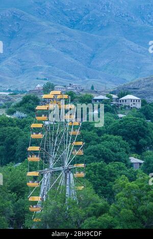 Armenien, Kraljevo, Vergnügungspark, Riesenrad, Hohe Betrachtungswinkel, Dawn Stockfoto