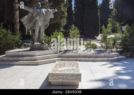 Aserbaidschan, Baku, Fexri Xiyaban, Ehrengaststätte, Friedhof der azerischen Führer, Grab von Rashid Behbudov, Sänger und Schauspieler, keine Veröffentlichungen Stockfoto