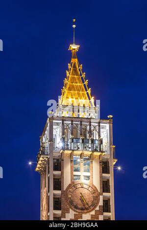 Georgien, Batumi, La Piazza Turm, Dawn Stockfoto