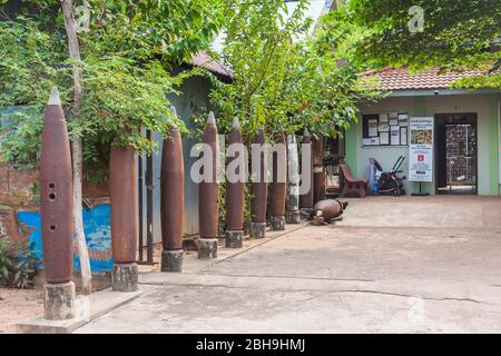 Kambodscha, Siem Reap, Landmine Museum, betrieben von nicht explodierten Ordnance-Orgaizierung, Bomben Stockfoto