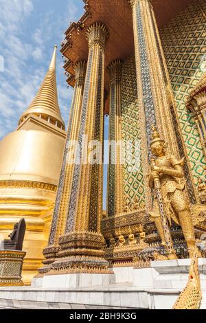 Thailand, Bangkok, Ko Ratanakosin, Wat Phra Kaew, Tempel des Goldenen Buddha Stockfoto