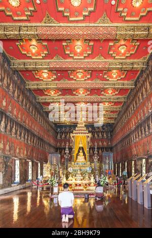 Thailand, Bangkok, Nationalmuseum von Bangkok, Buddhaisawan-Kapelle, Phra Buddha Sihing Stockfoto