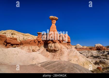 USA, Utah, Kane County, Kanab, Paria Rimrocks, die Toadstocker, erster Toadstocker, Lucky Luke Stockfoto