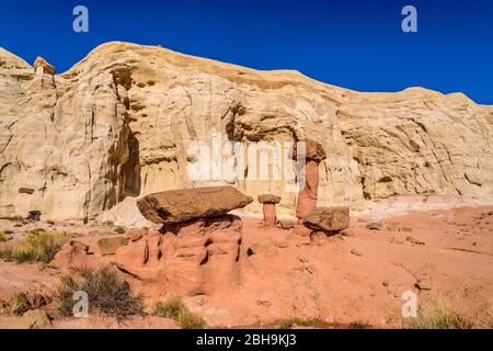 USA, Utah, Kane County, Kanab, Paria Rimrocks, die Fliegenpilze Stockfoto