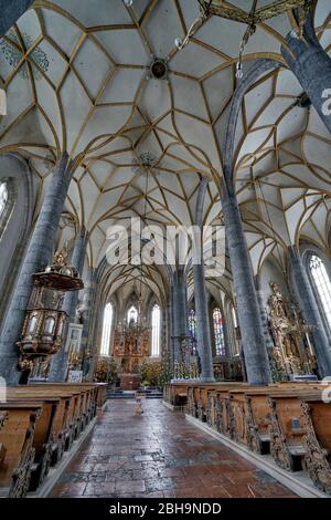 Österreich, Tirol, Schwaz, Pfarrkirche Maria Himmelfahrt, Stockfoto