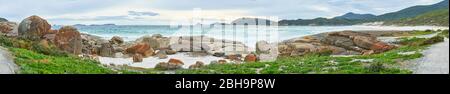Küstenlandschaft, Quietschender Strand, Wilsons Promontory National Park, Victoria, Australien, Oceania Stockfoto