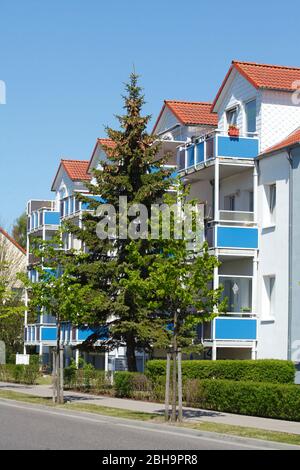 Appartementhaus Strandruh, Binz auf Rügen, Insel Rügen, Mecklenburg-Vorpommern, Deutschland, Europa Stockfoto