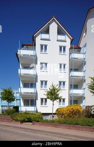 Appartementhaus Strandruh, Binz auf Rügen, Insel Rügen, Mecklenburg-Vorpommern, Deutschland, Europa Stockfoto