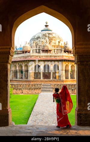 Denkmäler in Humayuns Tomb Complex, Neu Delhi, Indien Stockfoto