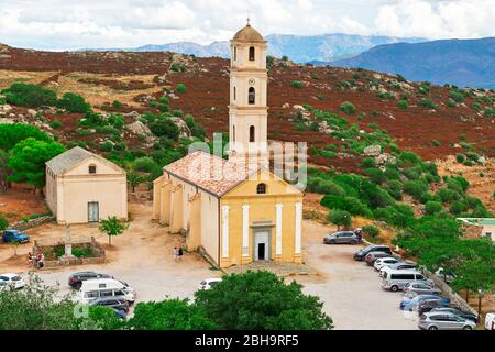 Die Kirche der Verkündigung in Sant Antonino, Korsika Insel Frankreich Stockfoto