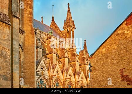 Laon Kathedrale, Frankreich Stockfoto