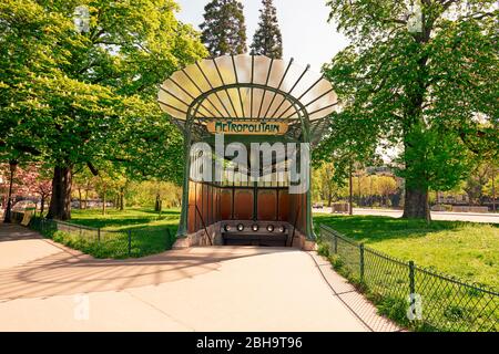 Porte Dauphine, U-Bahn-Station im Jugendstil Paris Stockfoto