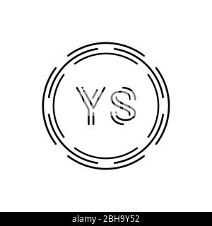 Ursprüngliche Vektorvorlage für YS-Logo-Design. Creative Circle Letter YS Business Logo Vektor Illustration Stock Vektor